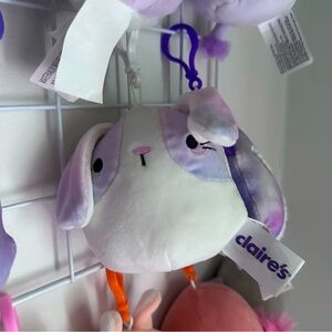Lavada Bunny Squishmallows Clip Keychain Pet Rabbit Easter Purple White